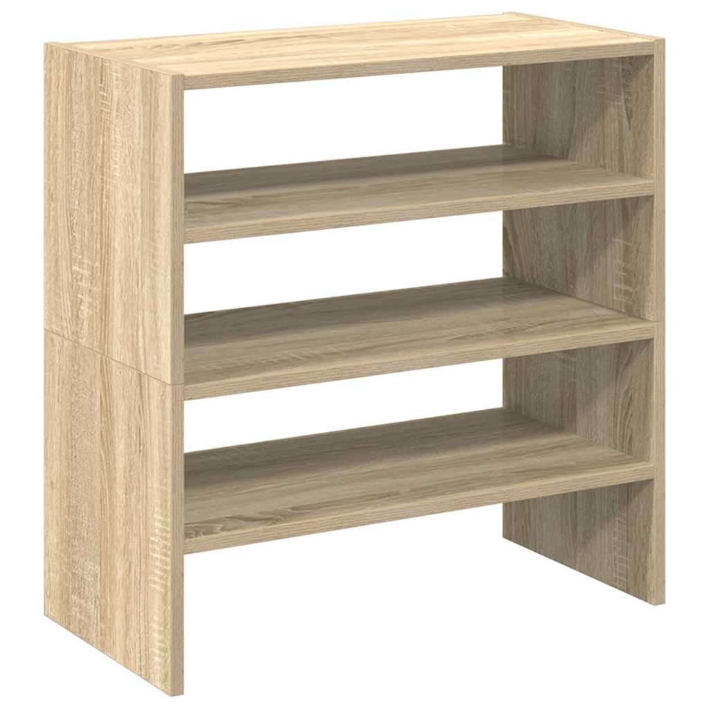 Scarpiere 2 pz Impilabili Rovere Sonoma 60x30x30,5 cm - homemem39