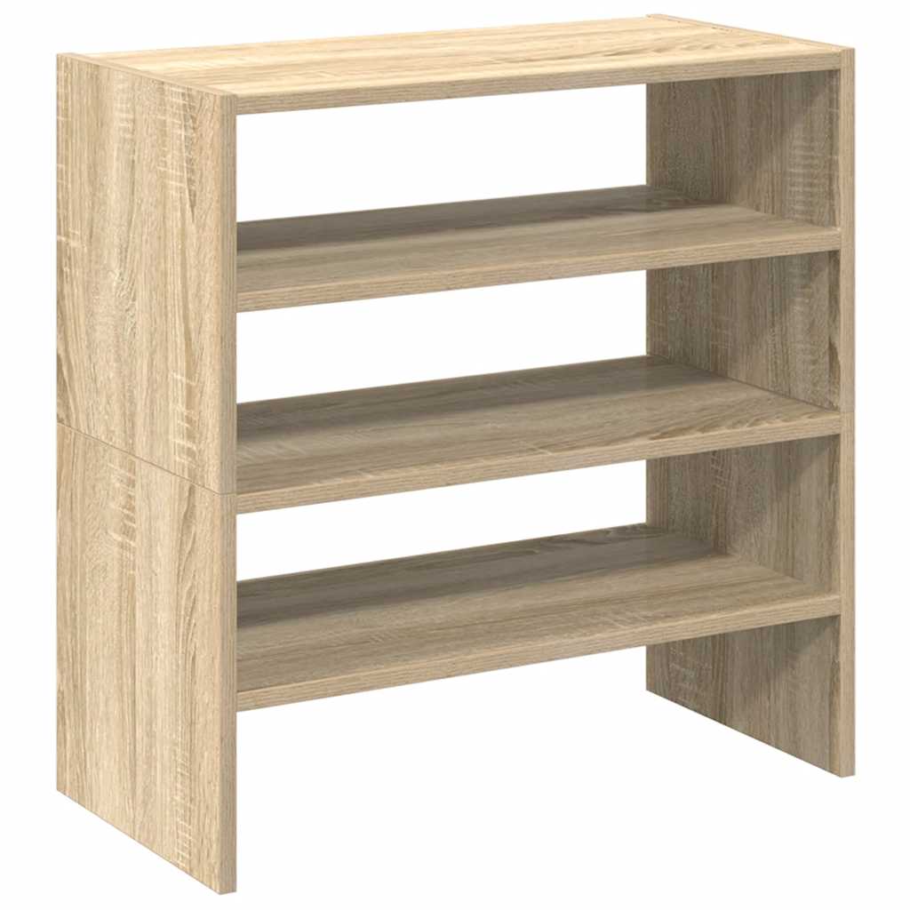 Scarpiere 2 pz Impilabili Rovere Sonoma 60x30x30,5 cm - homemem39