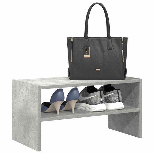 Scarpiera Impilabile Grigio Cemento 60x30x30,5 cm - homemem39