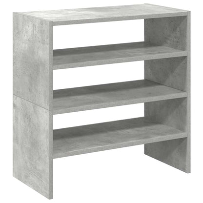 Scarpiere 2 pz Impilabili Grigio Cemento 60x30x30,5 cm - homemem39
