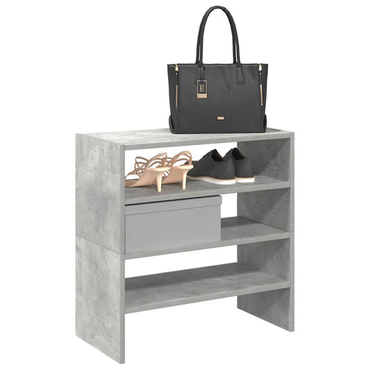 Scarpiere 2 pz Impilabili Grigio Cemento 60x30x30,5 cm - homemem39