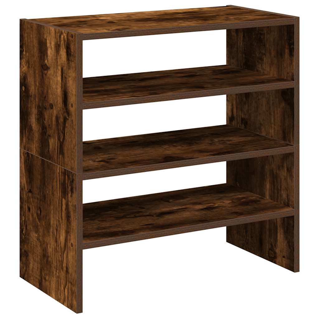 Scarpiere 2 pz Impilabili Rovere Fumo 60x30x30,5 cm - homemem39