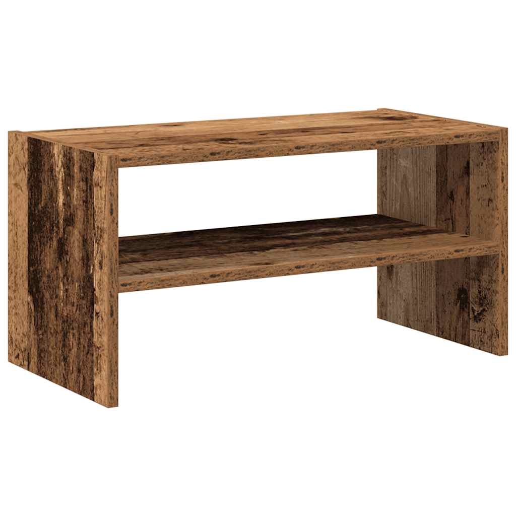 Scarpiera Impilabile Legno Antico 60x30x30,5 cm