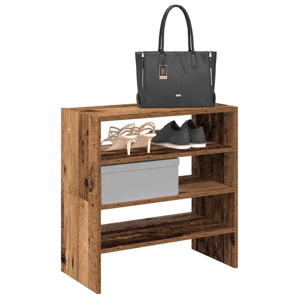 Scarpiere 2 pz Impilabili Legno Antico 60x30x30,5 cm - homemem39