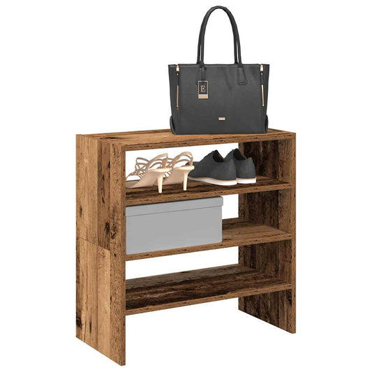 Scarpiere 2 pz Impilabili Legno Antico 60x30x30,5 cm - homemem39