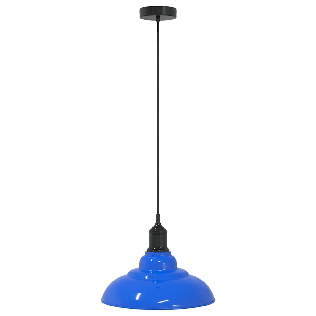 Lampada a Sospensione Regolabile E27 Blu Scuro Ø31 cm Metallo - homemem39