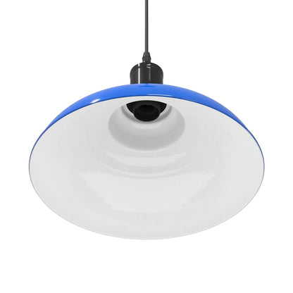 Lampada a Sospensione Regolabile E27 Blu Scuro Ø31 cm Metallo - homemem39