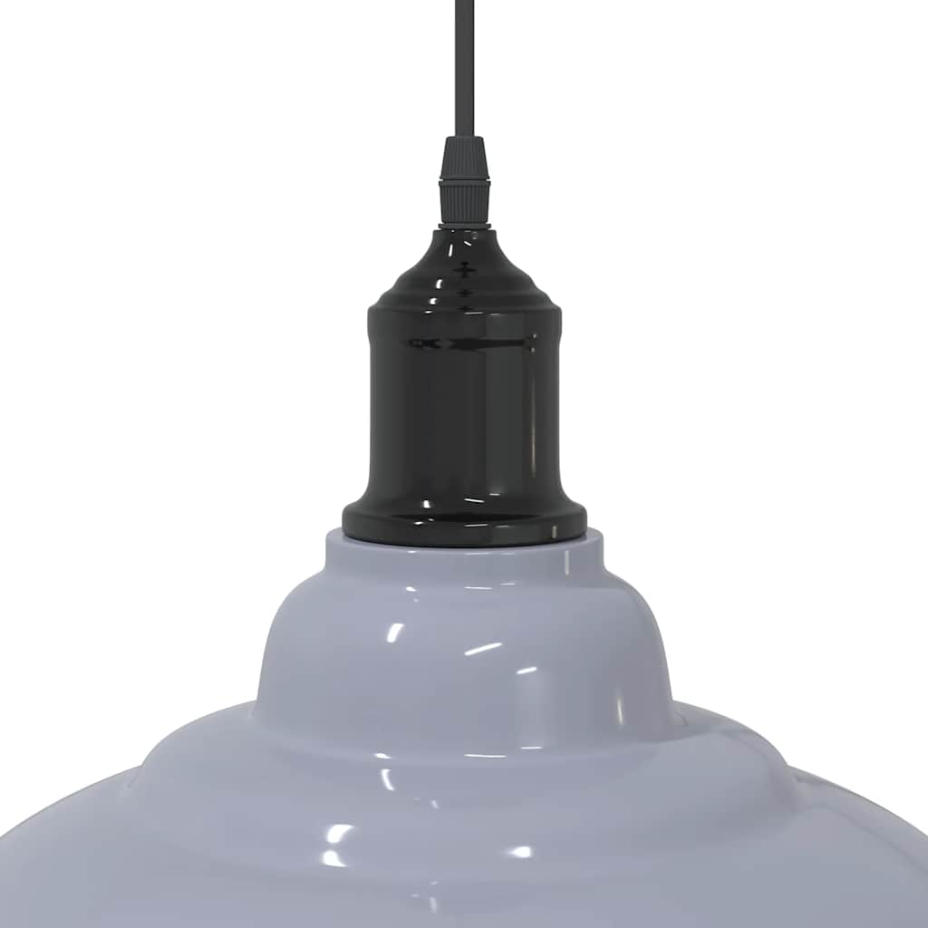 Lampada Sospensione Regolabile E27 Grigio Lucido Ø31 cm Metallo - homemem39