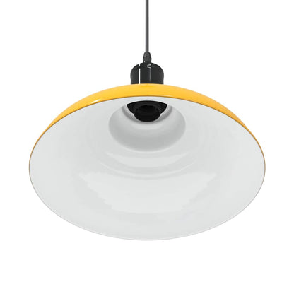 Lampada Sospensione Regolabile E27 Giallo Lucido Ø31 cm Metallo - homemem39