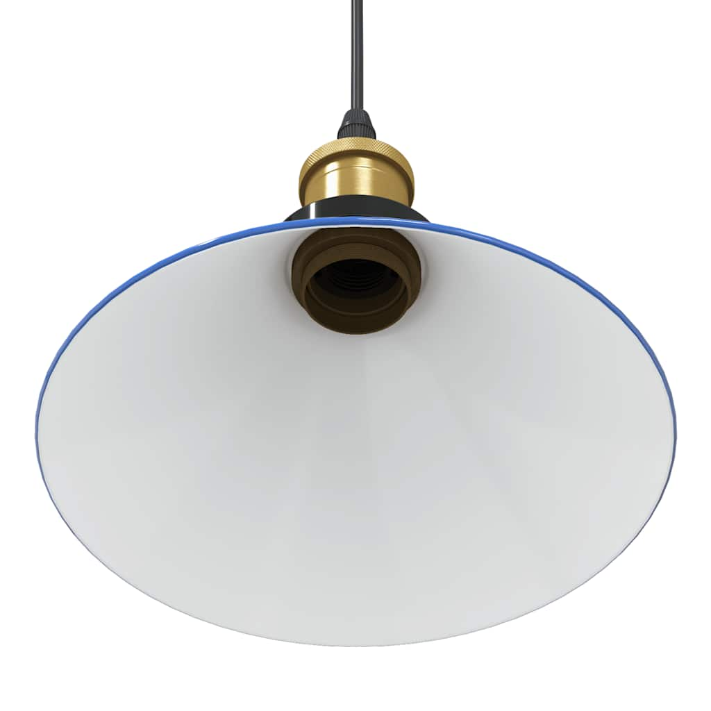 Lampada a Sospensione Regolabile E27 Blu Scuro Ø22 cm Metallo