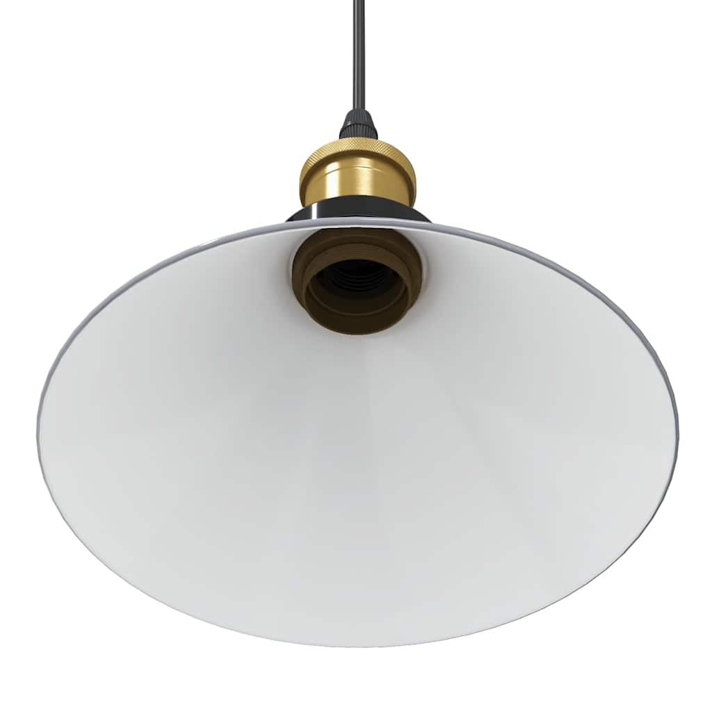 Lampada Sospensione Regolabile E27 Grigio Lucido Ø22 cm Metallo - homemem39