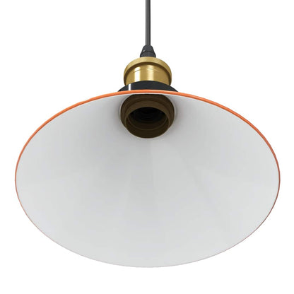 Lampada Sospensione Regolabile E27 Arancio Lucido Ø22cm Metallo - homemem39