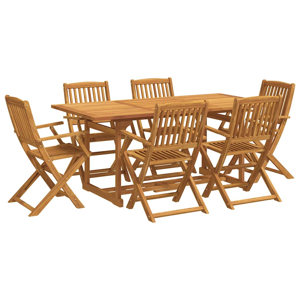 Set da Pranzo da Giardino 7pz 180x90x75cm Legno Massello Acacia | homemem39