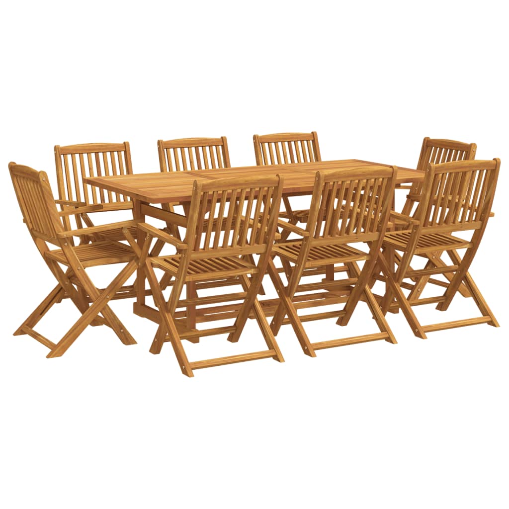 Set da Pranzo da Giardino 9pz 180x90x75cm Legno Massello Acacia | homemem39