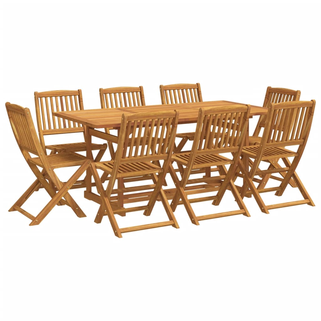 Set da Pranzo da Giardino 9pz 180x90x75cm Legno Massello Acacia | homemem39
