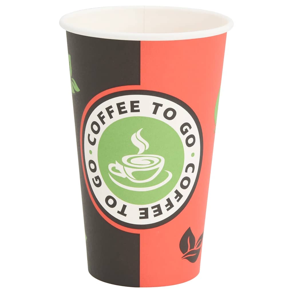 Bicchieri da Caffè in Carta 1000 pz 16oz 400ml Rosso e Nero | homemem39