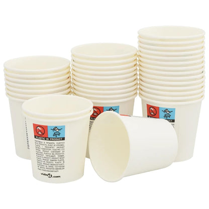 Bicchieri da Caffè in Carta 1000 pz 4oz 100ml Bianco | homemem39