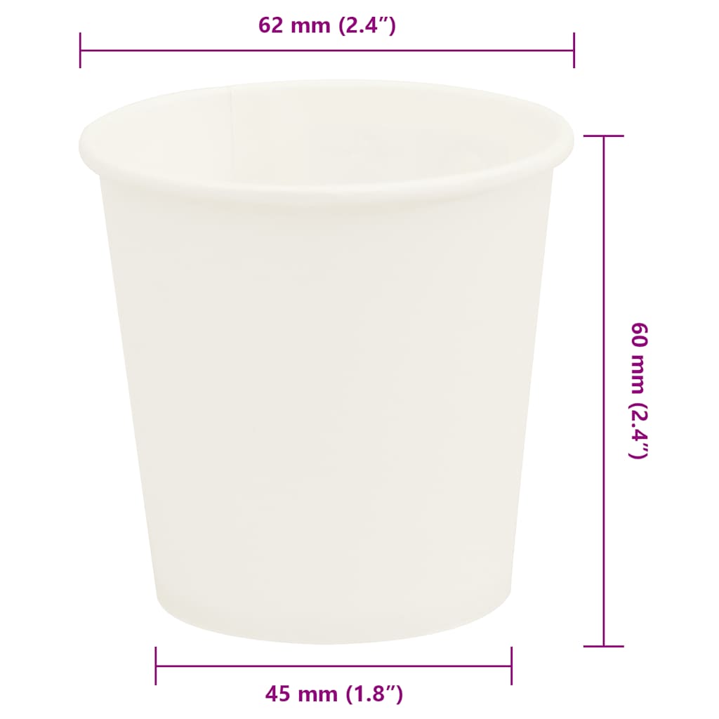 Bicchieri da Caffè in Carta 1000 pz 4oz 100ml Bianco | homemem39