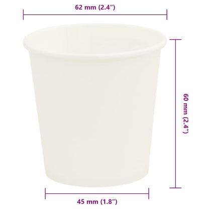 Bicchieri da Caffè in Carta 1000 pz 4oz 100ml Bianco | homemem39