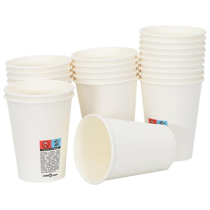 Bicchieri da Caffè in Carta 1000 pz 12oz 300ml Bianco | homemem39