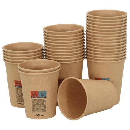 Bicchieri da Caffè in Carta 1000 pz 8oz 200ml Marrone | homemem39