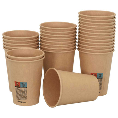 Bicchieri da Caffè in Carta 1000 pz 12oz 300ml Marrone | homemem39