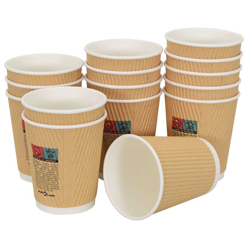 Bicchieri da Caffè in Carta 500 pz 8oz 200ml Marrone | homemem39