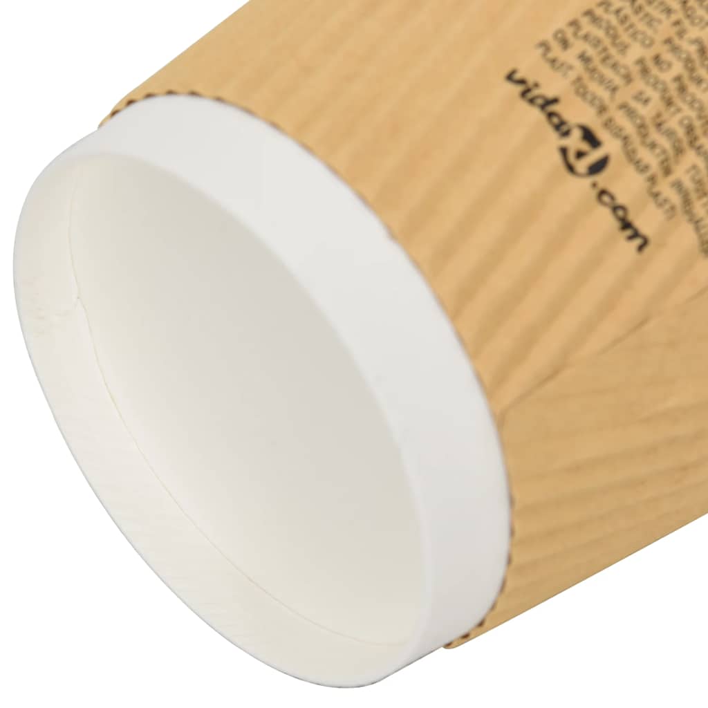 Bicchieri da Caffè in Carta 500 pz 12oz 300ml Marrone | homemem39