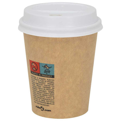 Coperchi Tazze da Caffè Carta Ø80mm 8oz 1000 pz Plastica Bianca | homemem39