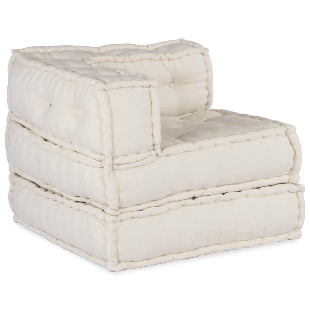 Divano Componibile Crema 70x70x54 in Tessuto | homemem39