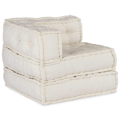 Divano Componibile Crema 70x70x54 in Tessuto | homemem39
