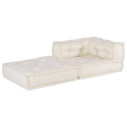 Divano Componibile Crema 70x70x54 in Tessuto | homemem39
