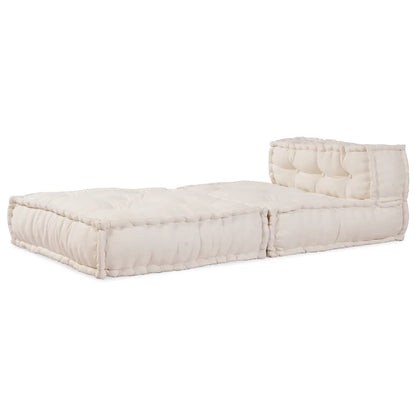 Divano Componibile Crema 70x70x54 in Tessuto | homemem39