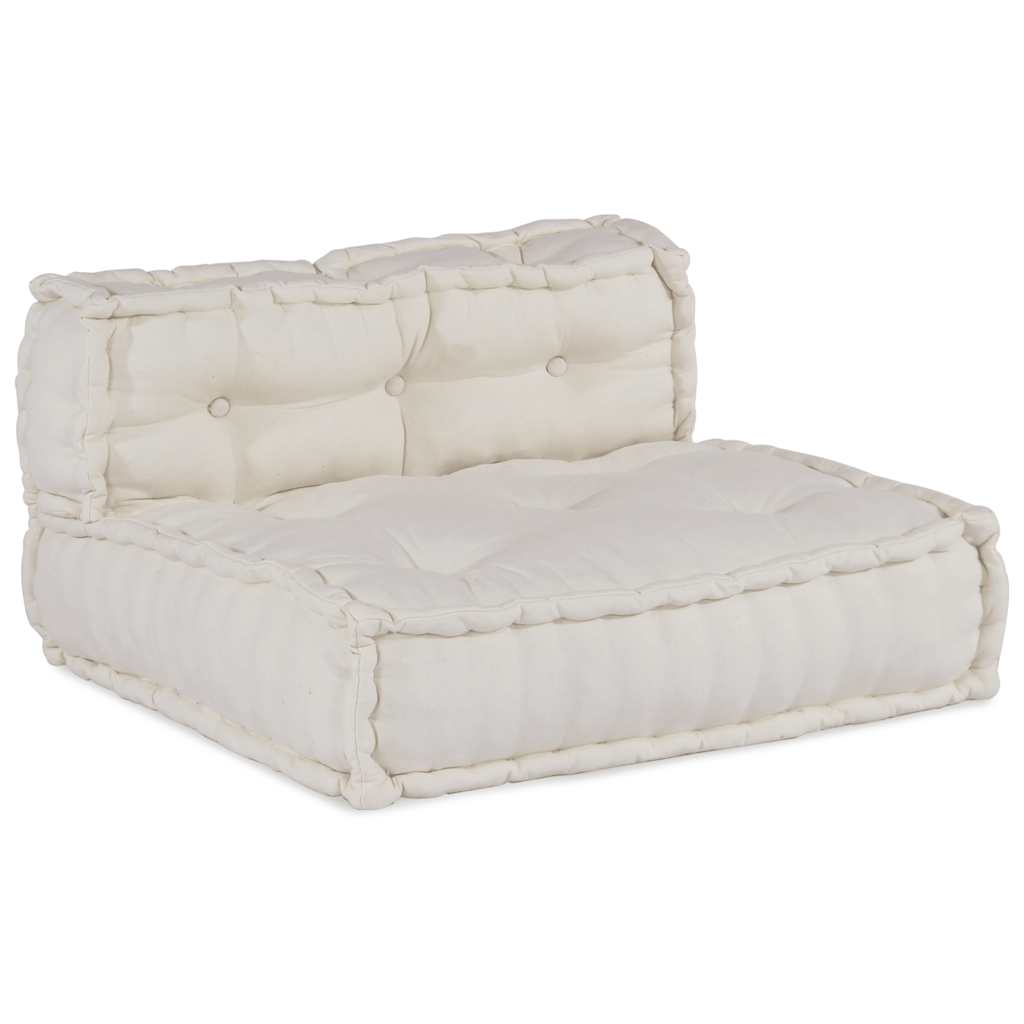 Divano Componibile Crema 70x70x54 in Tessuto | homemem39