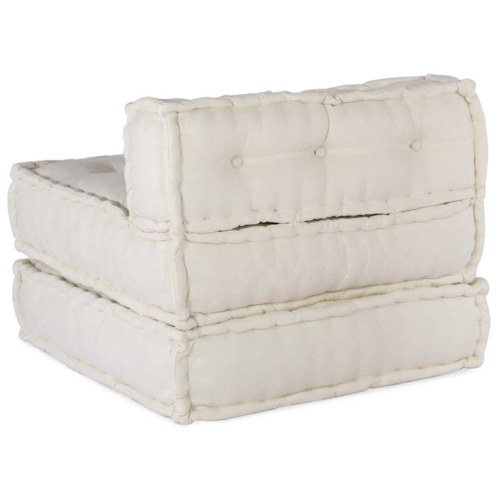 Divano Componibile Crema 70x70x54 in Tessuto | homemem39