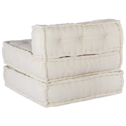 Divano Componibile Crema 70x70x54 in Tessuto | homemem39