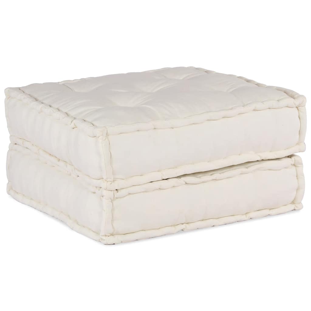 Divano Componibile Crema 70x70x36 in Tessuto | homemem39