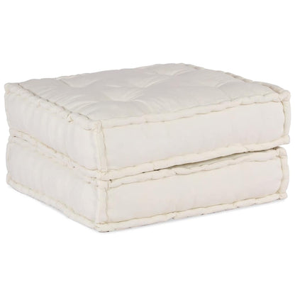 Divano Componibile Crema 70x70x36 in Tessuto | homemem39