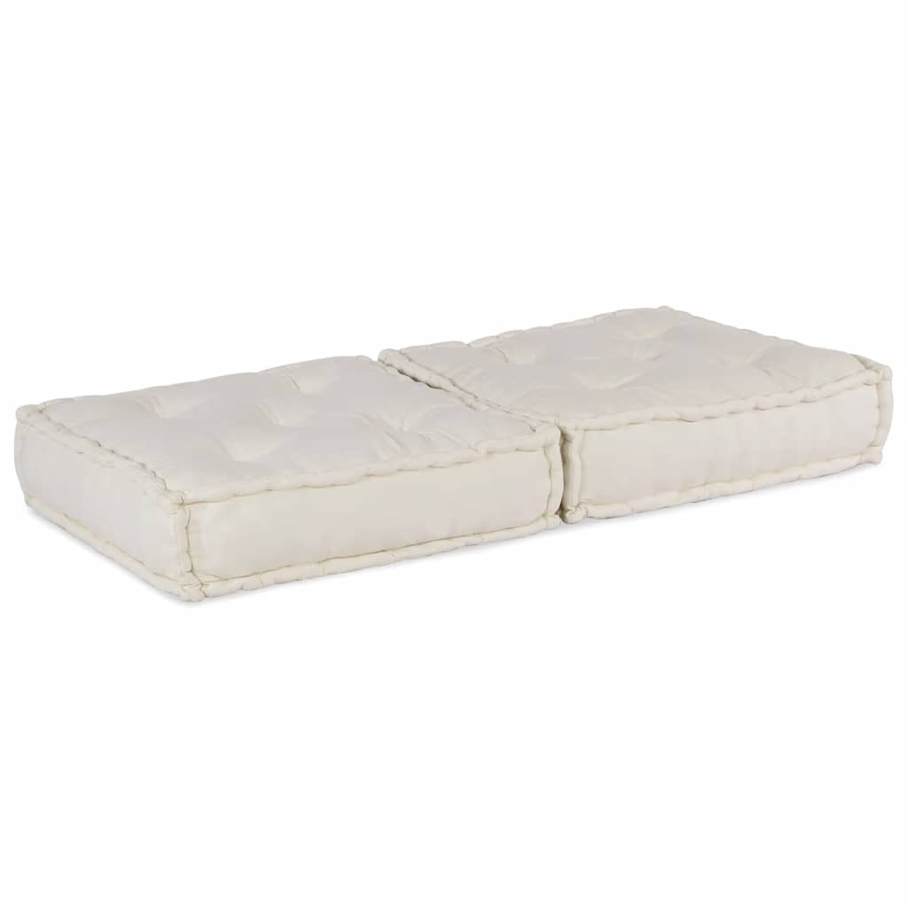 Divano Componibile Crema 70x70x36 in Tessuto | homemem39