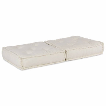 Divano Componibile Crema 70x70x36 in Tessuto | homemem39