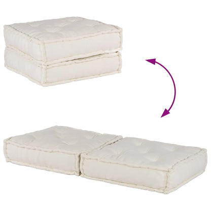 Divano Componibile Crema 70x70x36 in Tessuto | homemem39