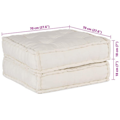 Divano Componibile Crema 70x70x36 in Tessuto | homemem39