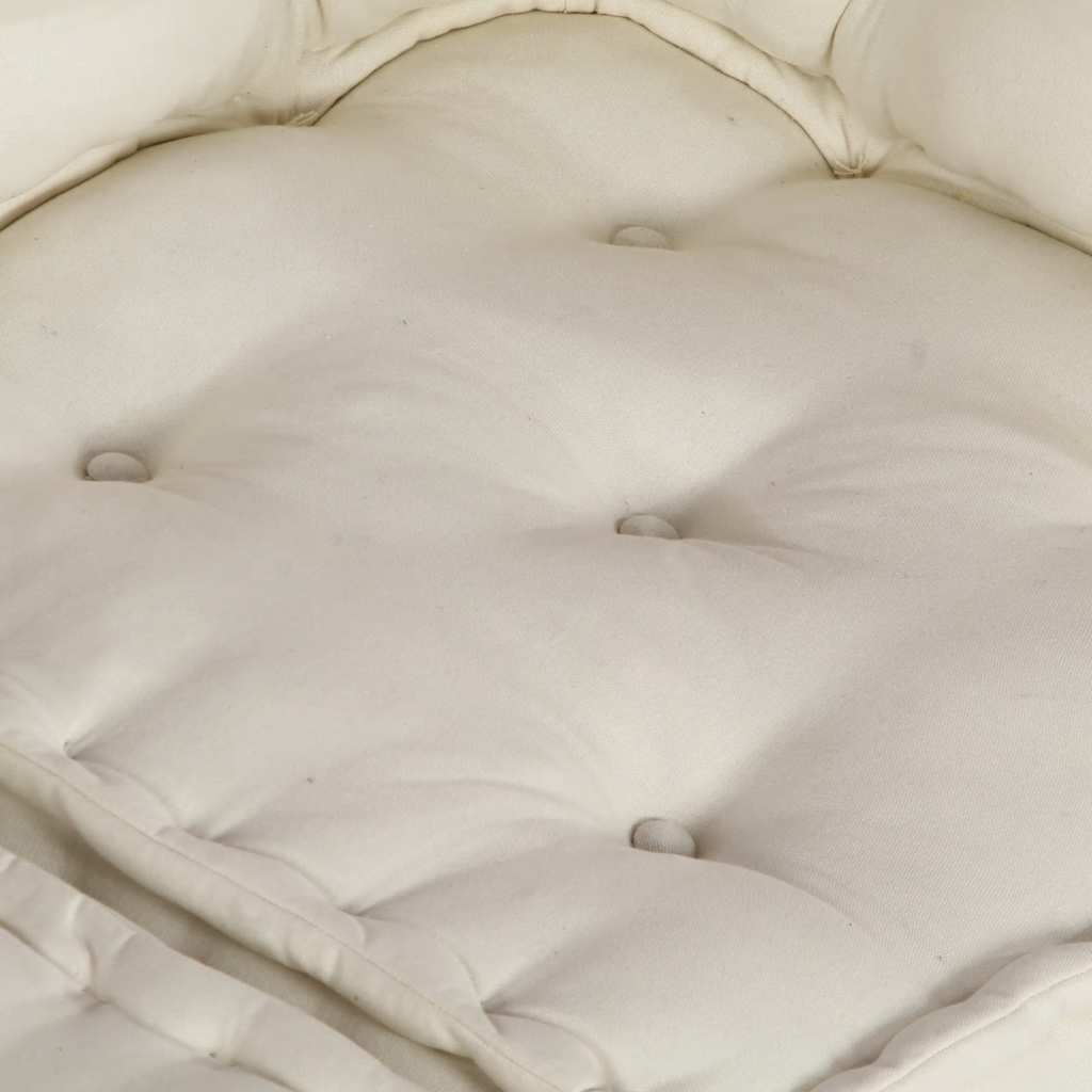 Divano Modulare a 2 Posti Crema 140x70x36 in Tessuto | homemem39