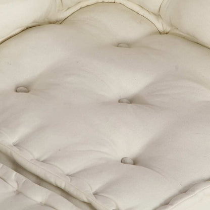 Divano Modulare a 2 Posti Crema 140x70x36 in Tessuto | homemem39