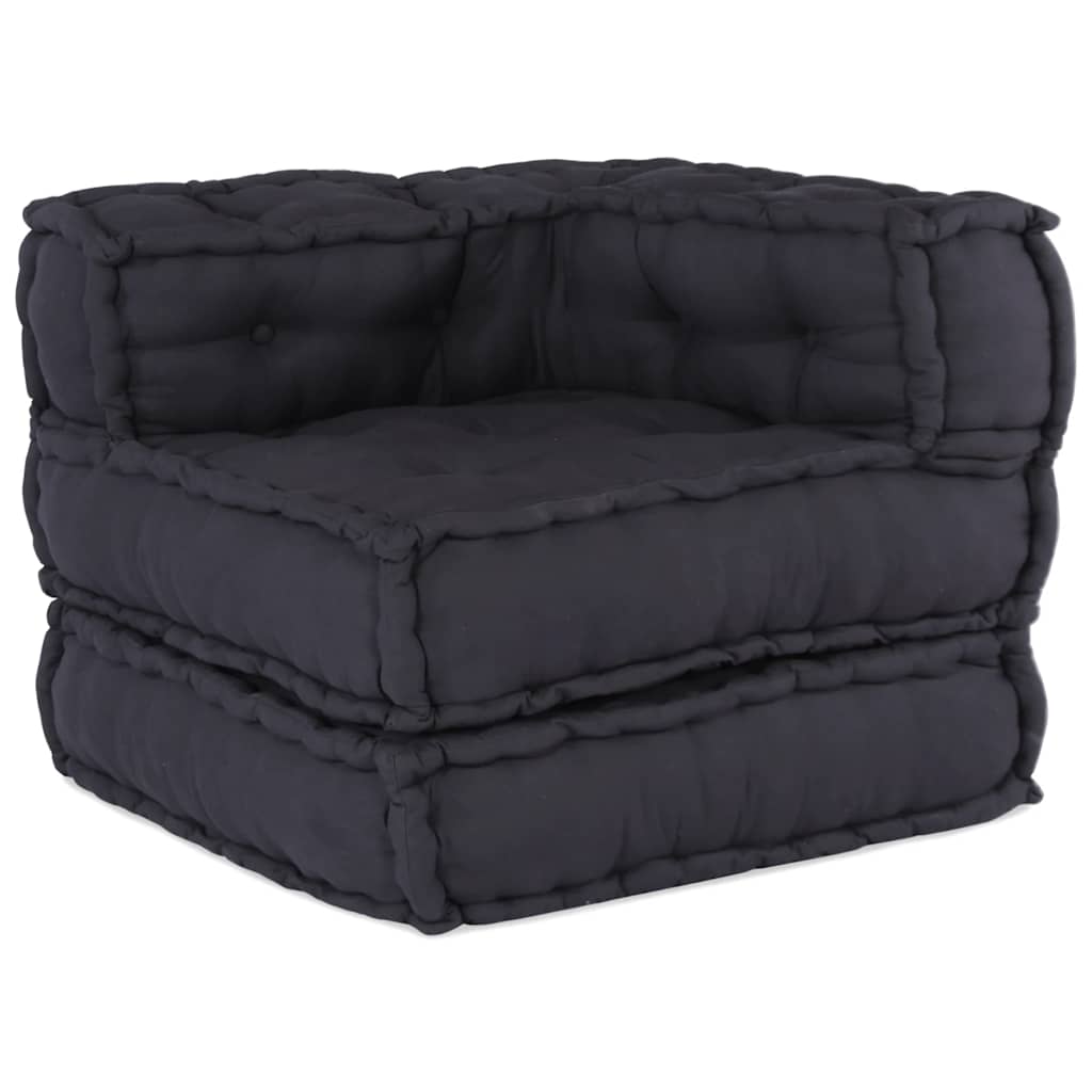 Divano Componibile Antracite 70x70x54 in Tessuto | homemem39