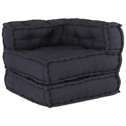 Divano Componibile Antracite 70x70x54 in Tessuto | homemem39