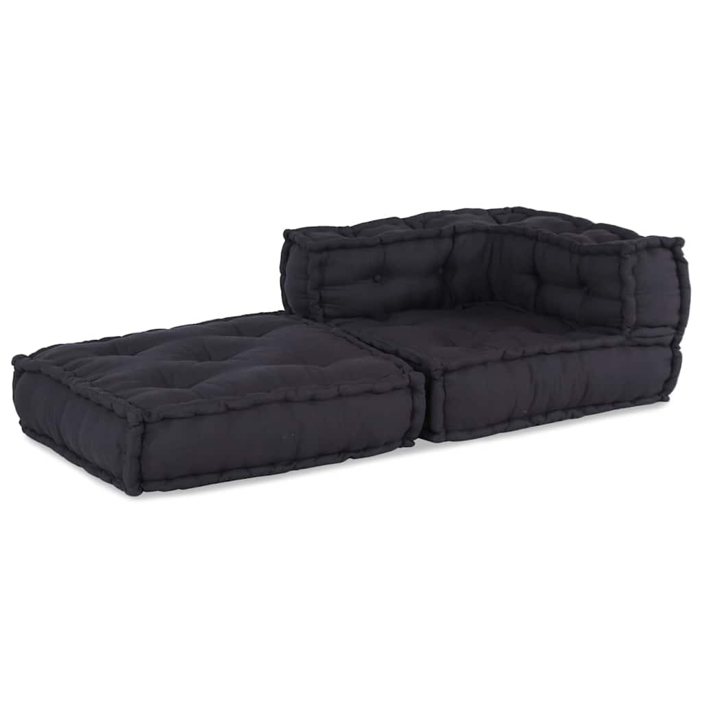 Divano Componibile Antracite 70x70x54 in Tessuto | homemem39