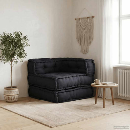 Divano Componibile Antracite 70x70x54 in Tessuto | homemem39