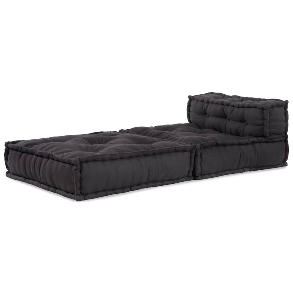 Divano Componibile Antracite 70x70x54 in Tessuto | homemem39