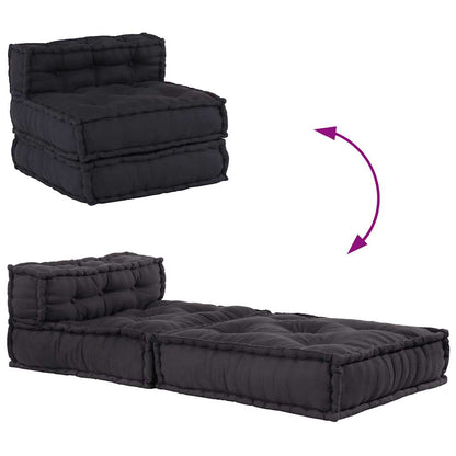 Divano Componibile Antracite 70x70x54 in Tessuto | homemem39